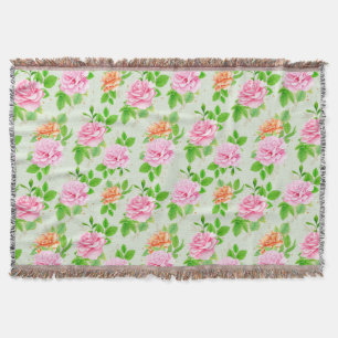 Rosa Blumenmuster Decke