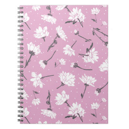 Rosa Blumenmuster-Design - Elegante Blume Art Notizblock