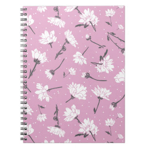 Rosa Blumenmuster-Design - Elegante Blume Art Notizblock