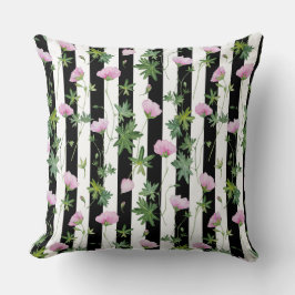 Rosa Blumenmuster Grafik: Kissen