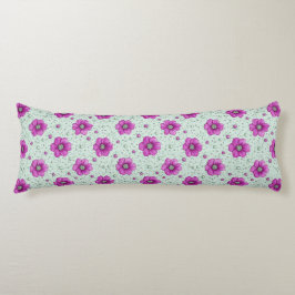 Rosa Blumenmuster mit Tröpfchen Seitenschläferkissen