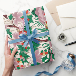 Rosa Blumenmuster Papier Geschenkpapier