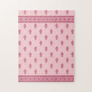 Rosa Blumenmuster Puzzle
