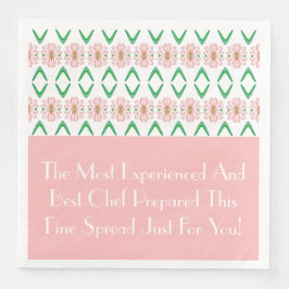 Rosa Blumenmuster Serviette