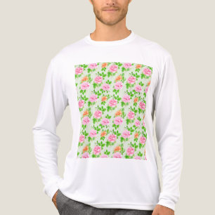 Rosa Blumenmuster Tri-Blend Shirt