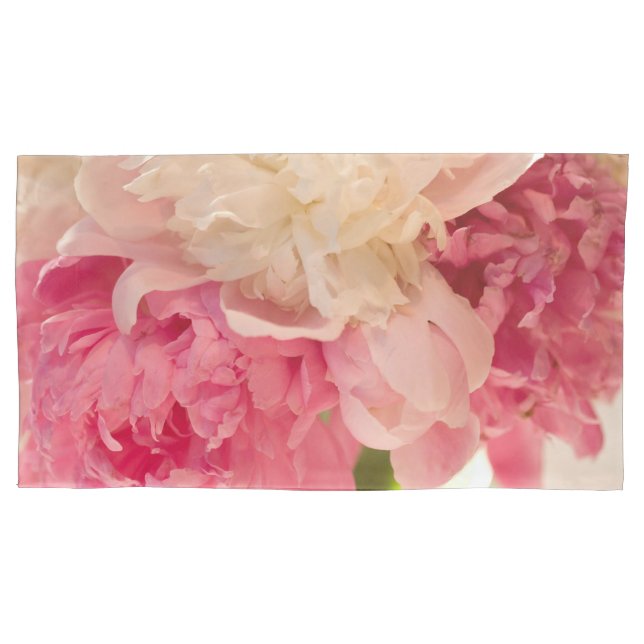 Rosa Blumenpaare Kissenbezüge, König Size Kissenbezug (Vorderseite-Links)