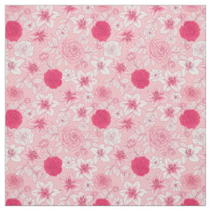 Rosa Blumenprint Klassischer Stoff