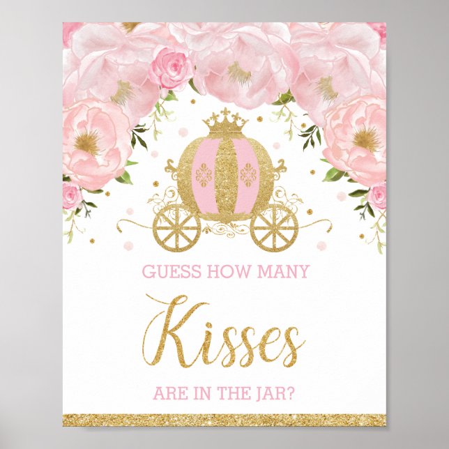Rosa Blumenprinzessin rät wie viele Kisses Game Poster (Vorne)