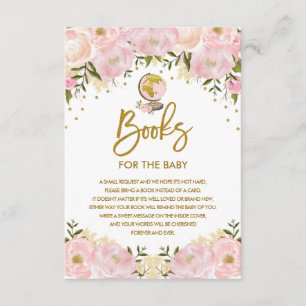 Rosa Blumenreise-Abenteuer-Bücher für Baby Begleitkarte