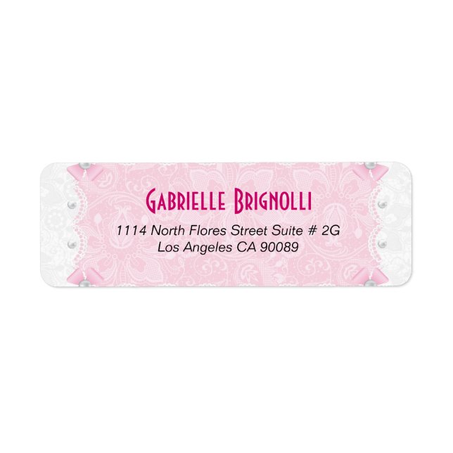 Rosa Blumenrinde und weiße Perlen (Vorne)