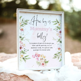 Rosa Blumensafari, wie groß das Bauchspiel der Mam Poster