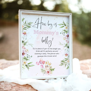 Rosa Blumensafari, wie groß das Bauchspiel der Mam Poster