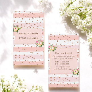 Rosa Blumensalon Makeup Artist Visitenkarte