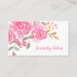 Rosa Blumensalon-Verabredungs-Karte Visitenkarte
