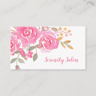 Rosa Blumensalon-Verabredungs-Karte Visitenkarte