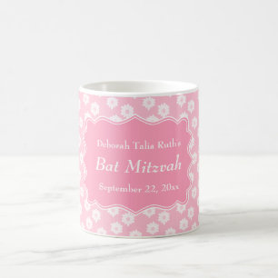 Rosa Blumenschläger Mitzvah Kaffeetasse