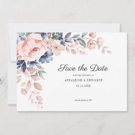 Rosa Blumenschrift Botanische Hochzeit Save The Date
