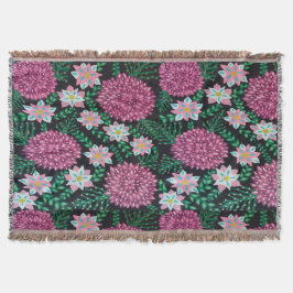 Rosa Blumenschrift Decke