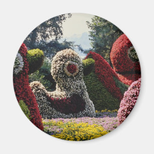 Rosa Blumenskulptur, Insel Mainau, Bayern flowe Magnet