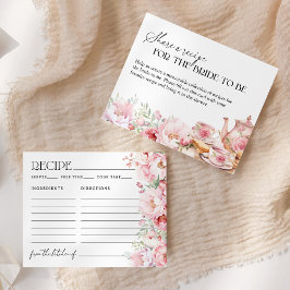 Rosa Blumenstrauß Tee Brautparty Rezept Karte