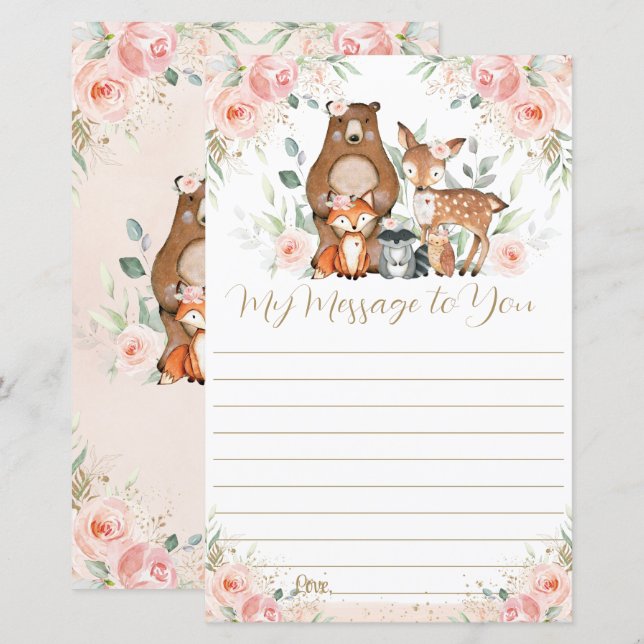 Rosa Blumenwald 1. Geburtstag Kapselbotschaft (Vorne/Hinten)