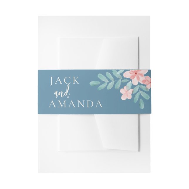 Rosa Blumenzwiebelladen Einladungsbanderole (Vorderseite Beispiel)