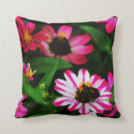 Rosa Blumethrow-Kissen Kissen