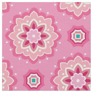 Rosa & blumiges Muster Stoff