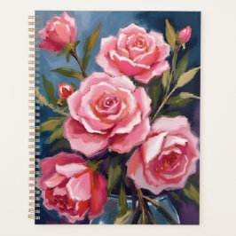 Rosa-Blush-Bouquet-Malerei Planer
