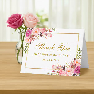 Rosa Blush Brautparty Danke