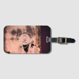 Rosa Blush Gefärbte Krawatte OM Lotus Gepäckanhänger