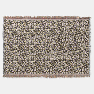 Rosa Blush Gold Leopard Print Decke