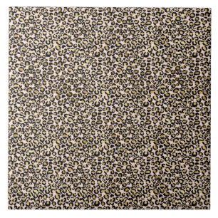 Rosa Blush Gold Leopard Print Fliese
