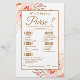 Rosa Blush Gold Rose Brautparty Game