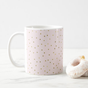 Rosa Blush Gold Sparkle Confetti Kaffeetasse