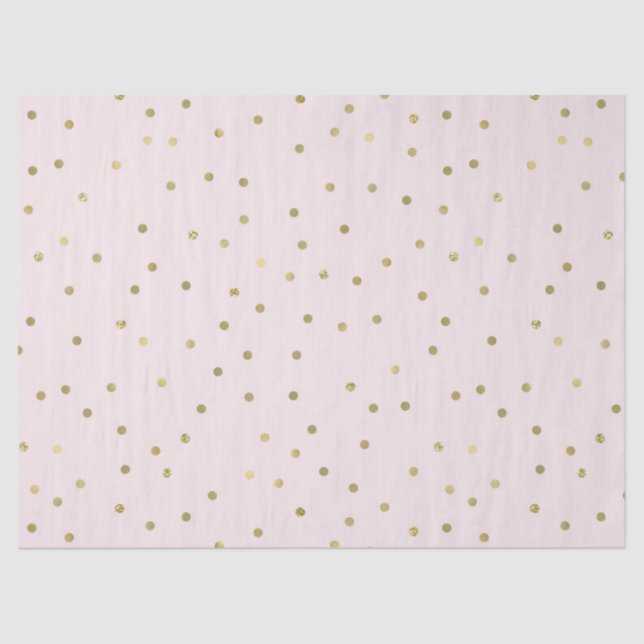 Rosa Blush Gold Sparkle Confetti Seidenpapier (Vorderseite)