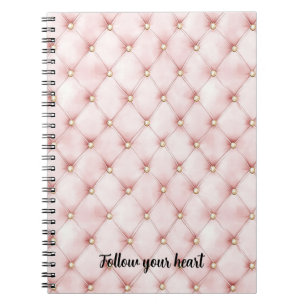 Rosa Blush Gold Tufts Notizblock