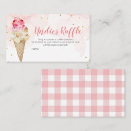 Rosa Blush Ice Cream Undies Raffles Brautparty Begleitkarte