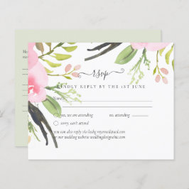 Rosa Blush Olive Wedding RSVP