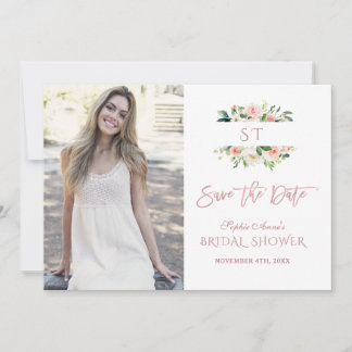Rosa Blush Rose Gold Foto Brautparty Save The Date