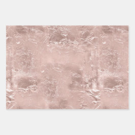 Rosa Blush Rose Gold Girl Glam Geburtstag Geschenkpapier Set