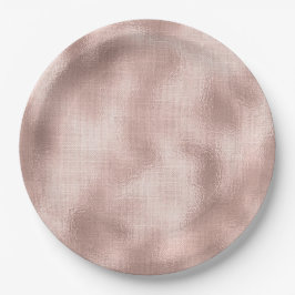 Rosa Blush Rosen Gold Geburtstag Pappteller