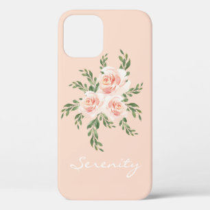 Rosa Blush Serenity Romantische Wasserfarbentypogr Case-Mate iPhone Hülle