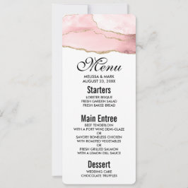 Rosa Blush Tor mit Gold Ribbon Elegant Einladung