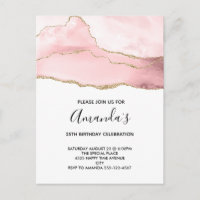 Rosa Blush Tor mit Gold Ribbon Elegante Geburtstag