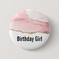 Rosa Blush Tor mit Gold Ribbon Geburtstagskarte