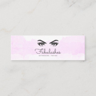 Rosa Blush White Makeust Artist Eyelash Service Mini Visitenkarte