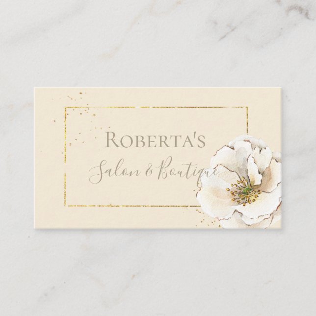 Rosa Blush Wild Rose Business Card Visitenkarte (Vorderseite)