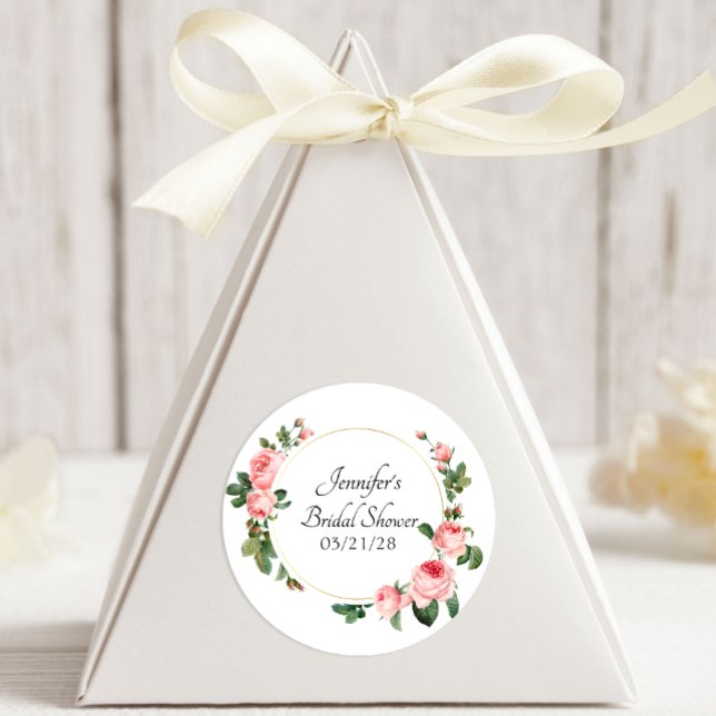 Rosa Blushing Runder Aufkleber (Von Creator hochgeladen)