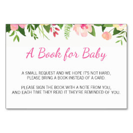 Rosa Blüte Bringen Sie ein Buchungsanfrage-Kartens Tischnummer